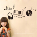 Съемный музыкальный дизайн стикер стены дети для домашнего декора